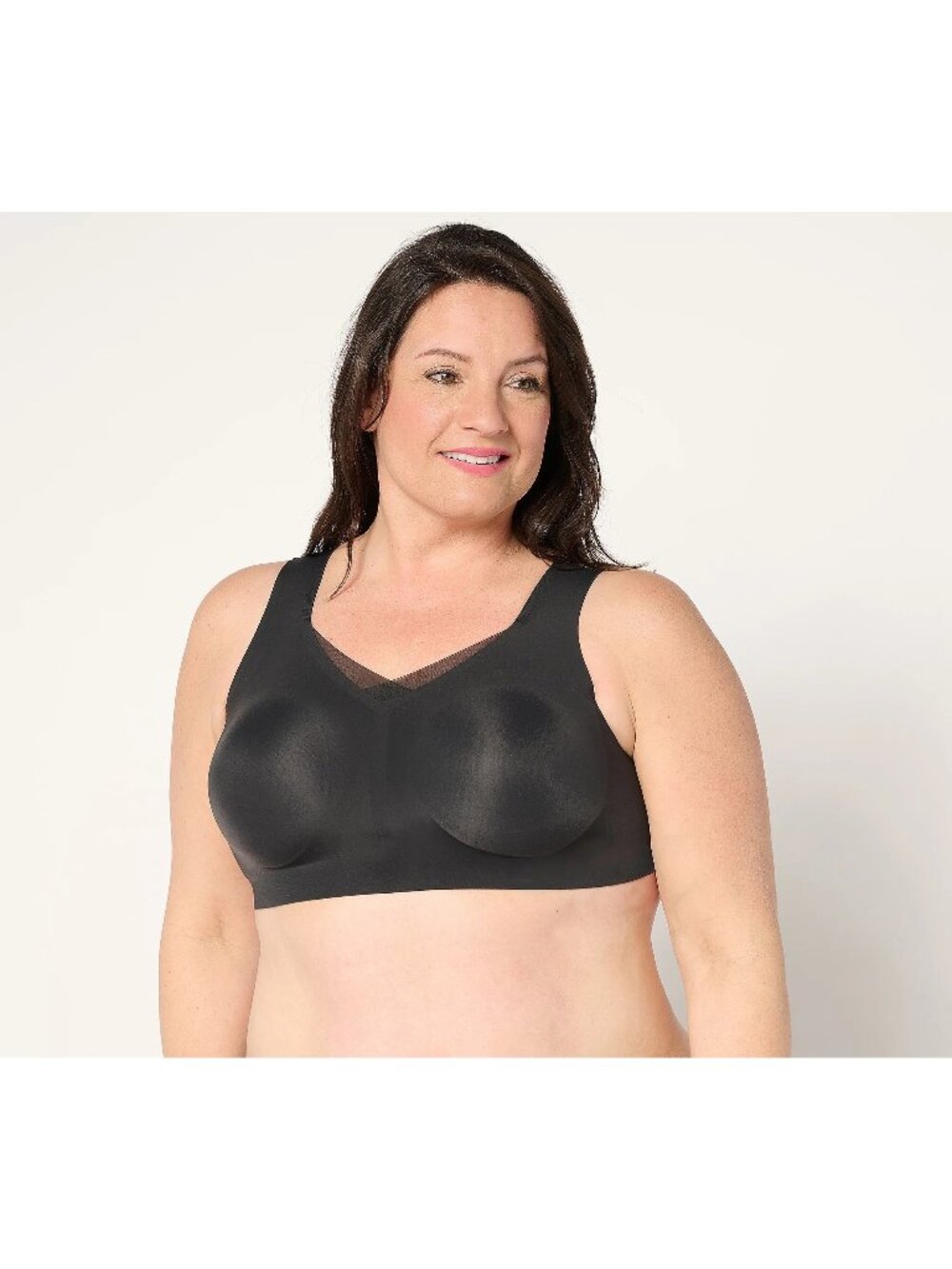 Evelyn & Bobbie Ultra Lift Defy Mesh Trimmed Bra BLACK LARGE A702078 LN